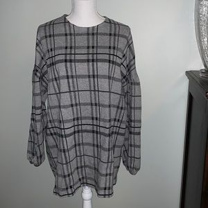 Zara plaid wb collection tunic top